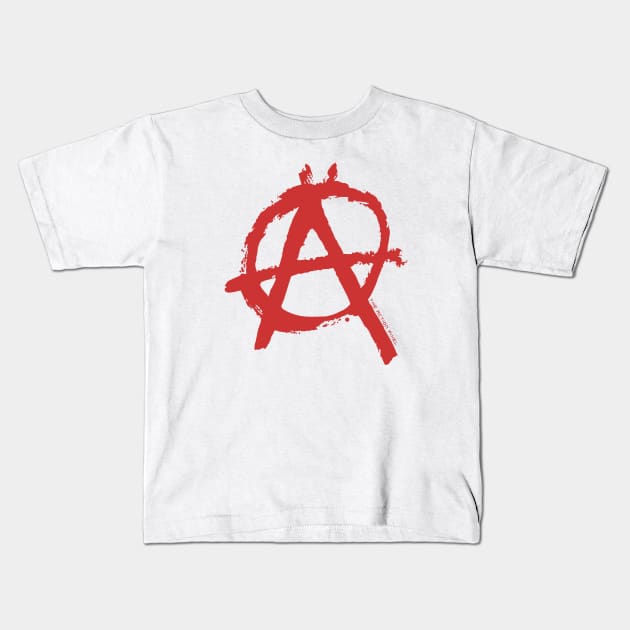 Anarchy (Red) Kids T-Shirt by TheActionPixel